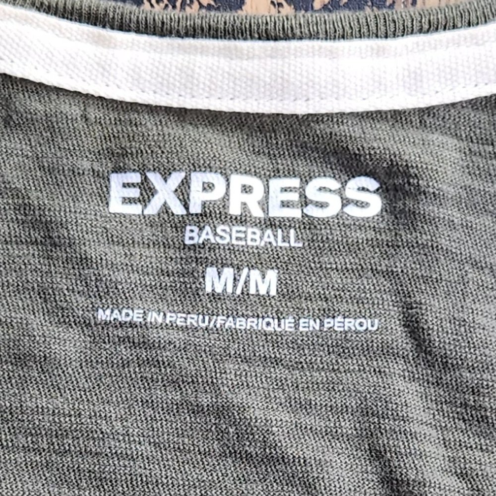 Express | Raglan Baseball | Ribbed | Men's | Medium - Picture 7 of 8
